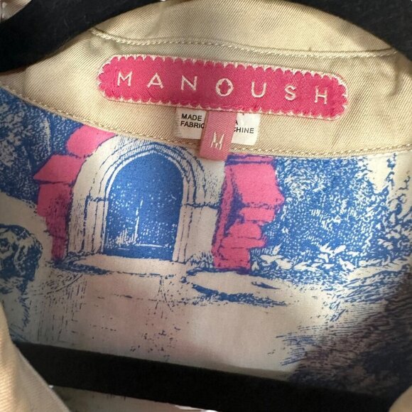 Manoush By‎ Anthropologie Jacket Womens Beige Ruffled 3/4 Sleeve Size M - Picture 8 of 9